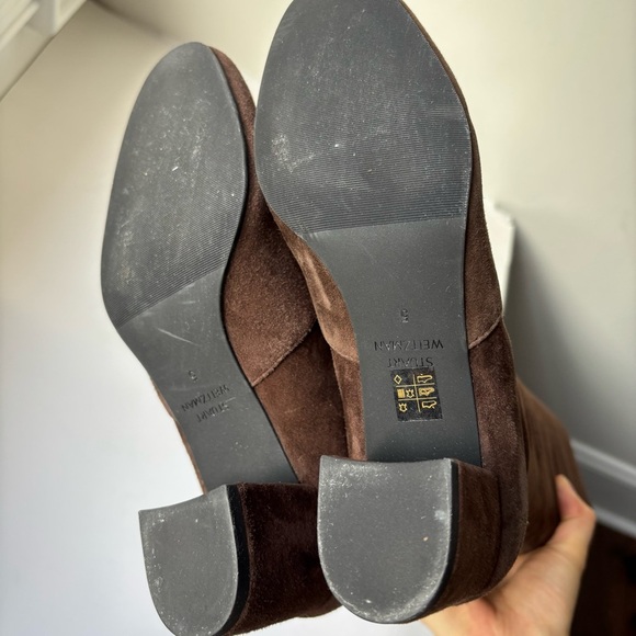 Stuart Weitzman TieLand Over The Knee Boots in Dark Brown Suede Sz 5 - Picture 11 of 11